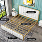 Metal Wrought Iron Leather Bed and Frame