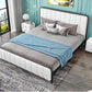 Metal Wrought Iron Leather Bed and Frame