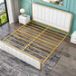 Metal Wrought Iron Leather Bed and Frame