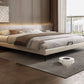 A Nordic Square King Size Luxury Bed in Fabric and Wood