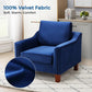 Accent Upholstered Armchair in Comfy Velvet Fabric