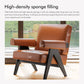 Leather Frame Lounge Armchair or Reading Chair for Living Room or Bedroom