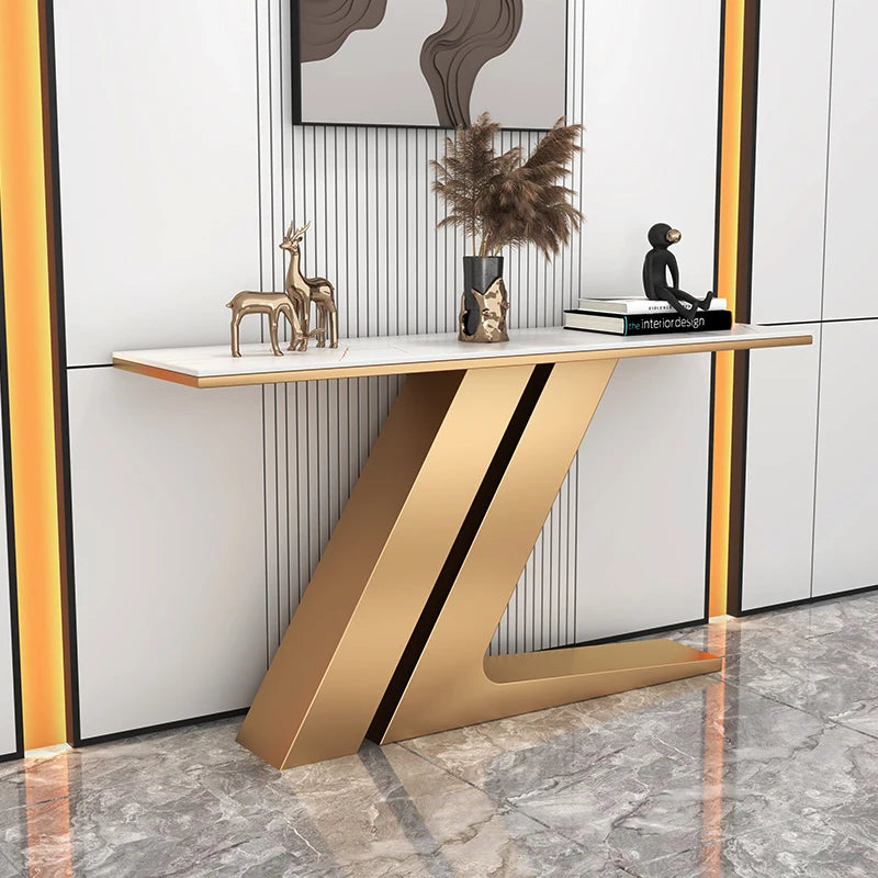 Art Metal Console Table for Living Room or Office