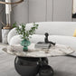 Modern Stainless Steel Base with Marble top Coffee Table