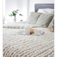 Wool Yarn Knitted Throw Blanket