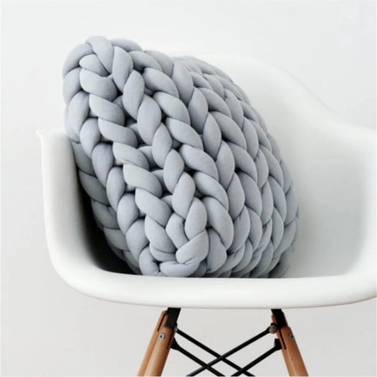 Braided Nordic Wool Pillow Handmade Knitting Cushions