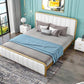 Metal Wrought Iron Leather Bed and Frame